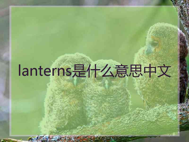 lanterns是什么意思中文