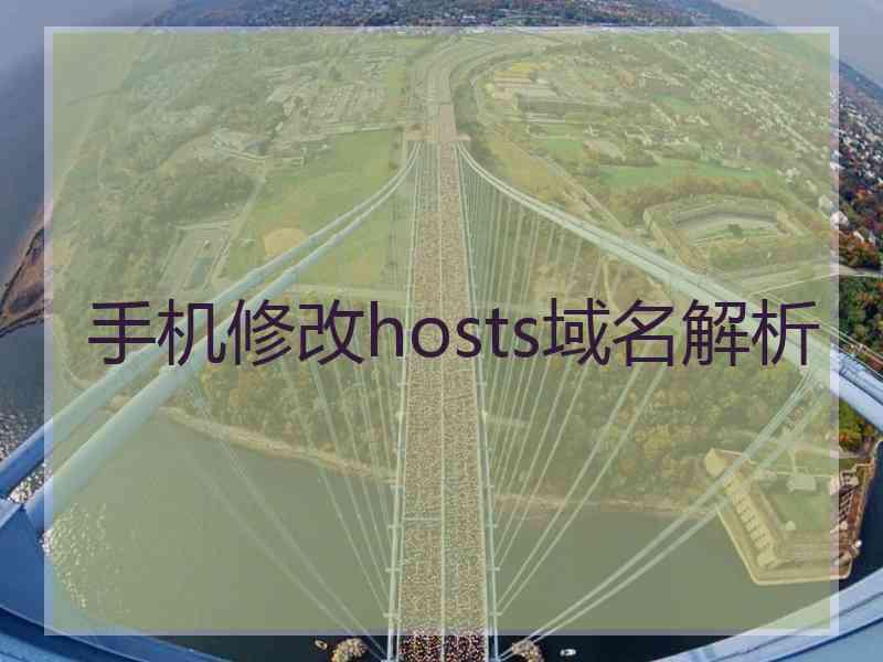 手机修改hosts域名解析