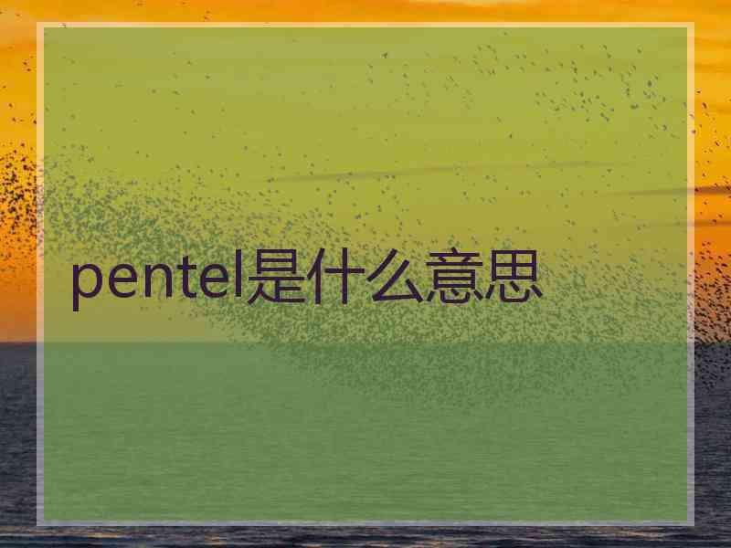 pentel是什么意思