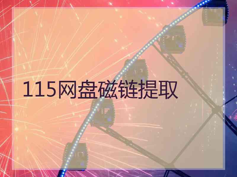 115网盘磁链提取