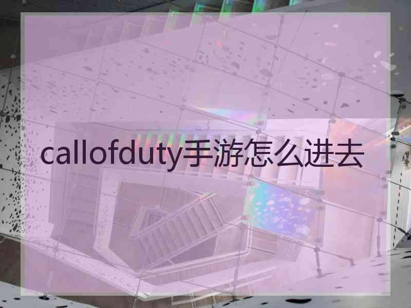 callofduty手游怎么进去