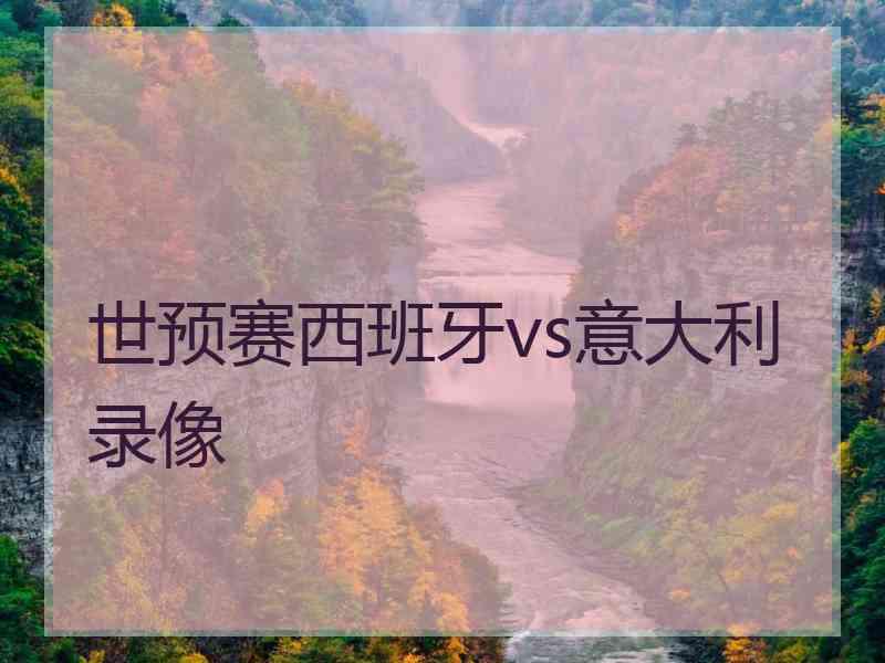 世预赛西班牙vs意大利录像