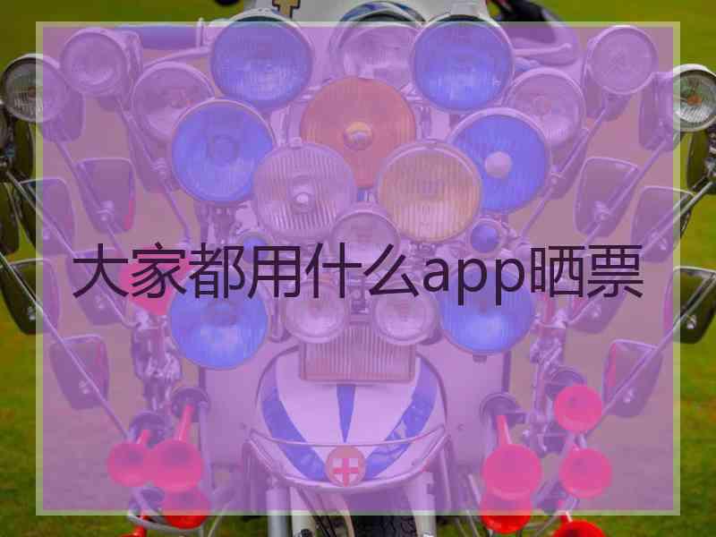 大家都用什么app晒票