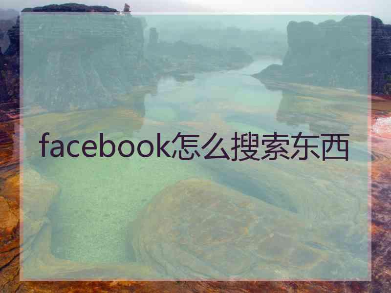 facebook怎么搜索东西