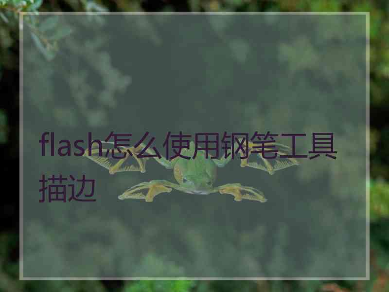 flash怎么使用钢笔工具描边