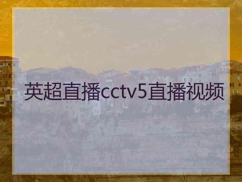 英超直播cctv5直播视频