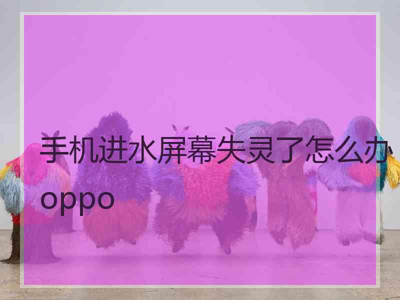 手机进水屏幕失灵了怎么办oppo