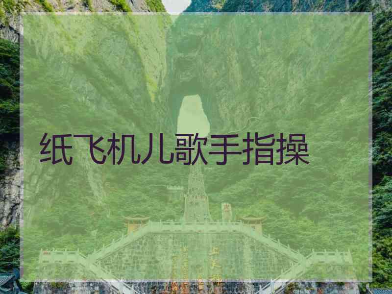 纸飞机儿歌手指操