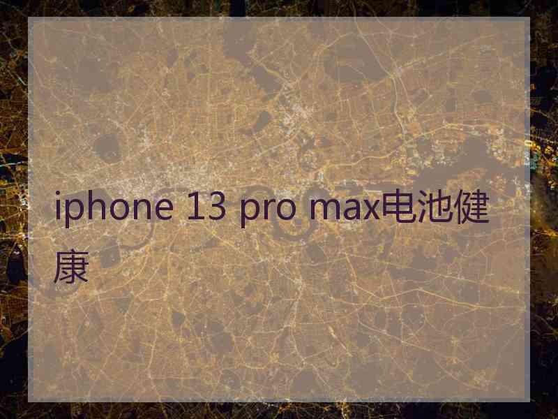 iphone 13 pro max电池健康