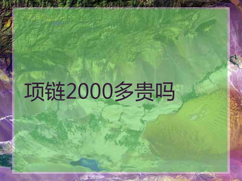 项链2000多贵吗