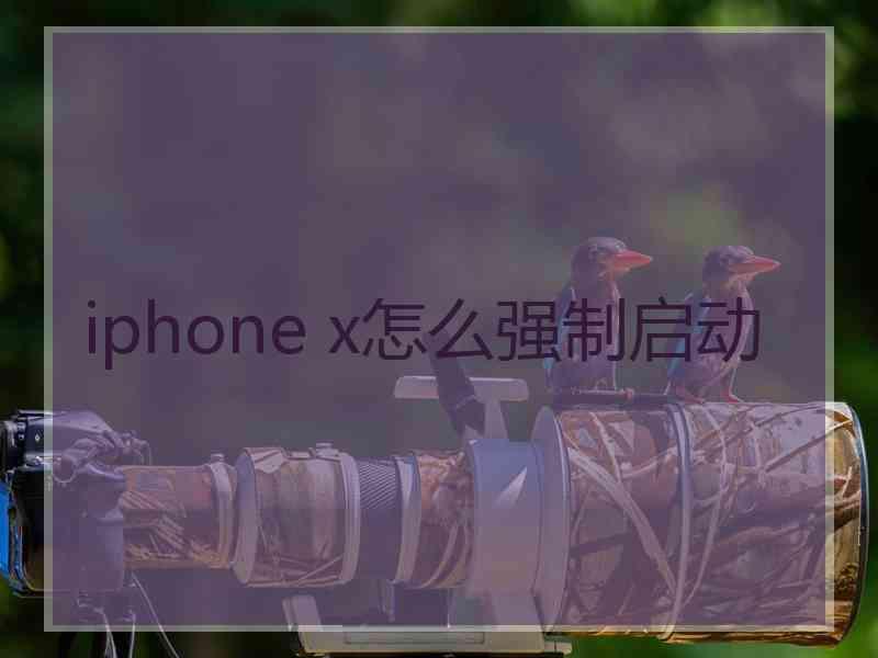 iphone x怎么强制启动