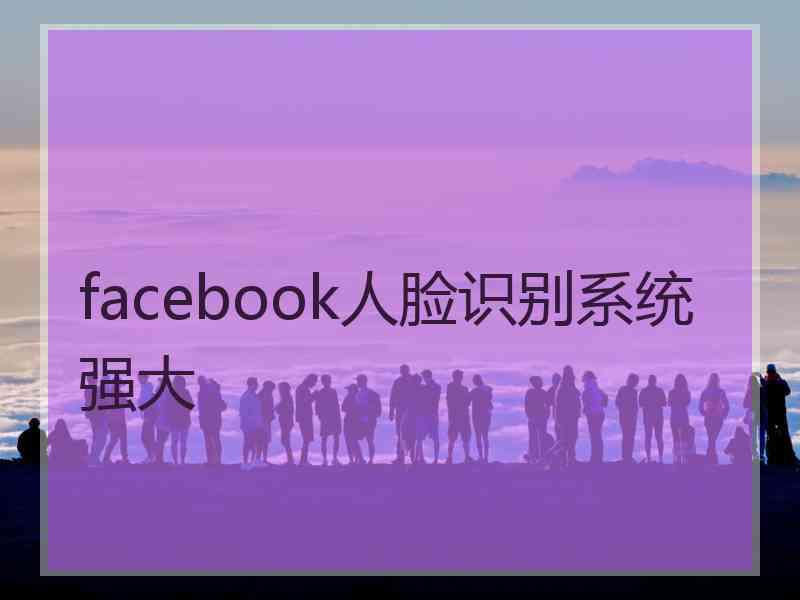 facebook人脸识别系统强大