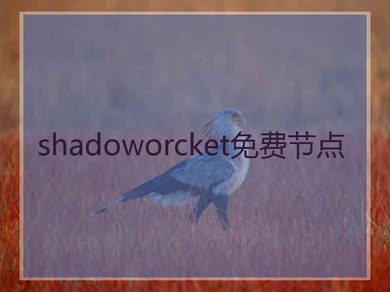 shadoworcket免费节点