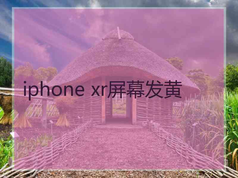 iphone xr屏幕发黄