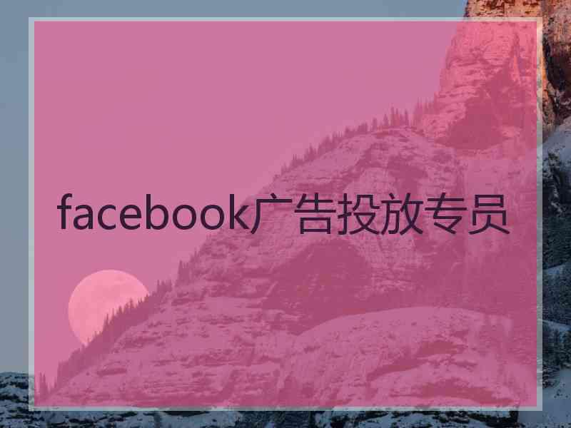 facebook广告投放专员