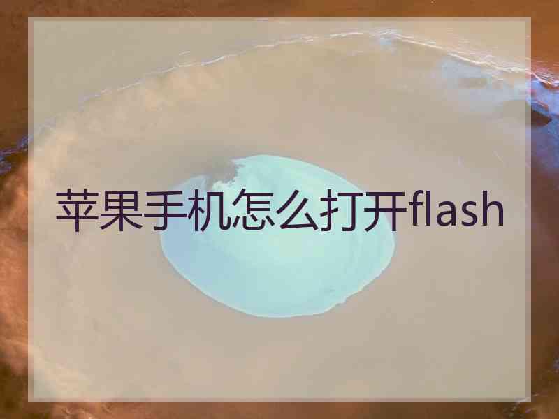 苹果手机怎么打开flash