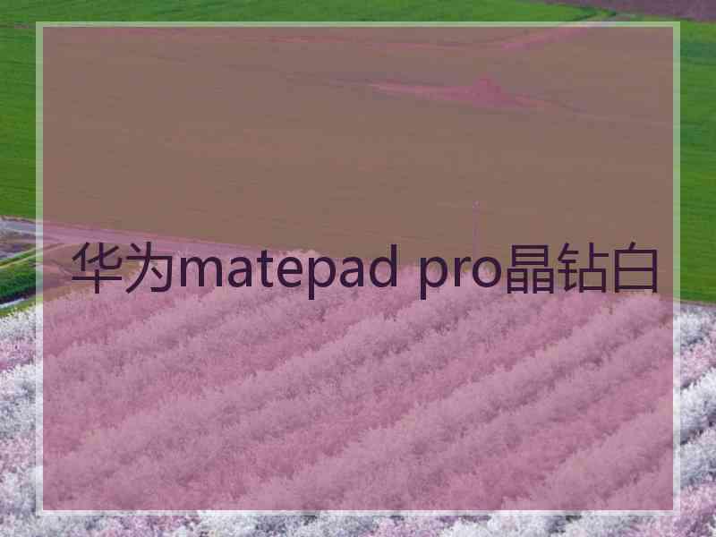 华为matepad pro晶钻白