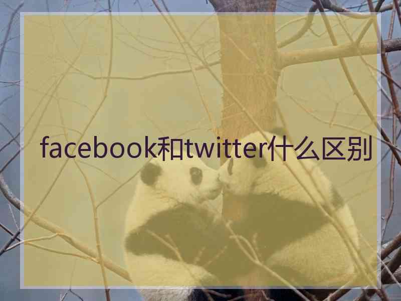 facebook和twitter什么区别