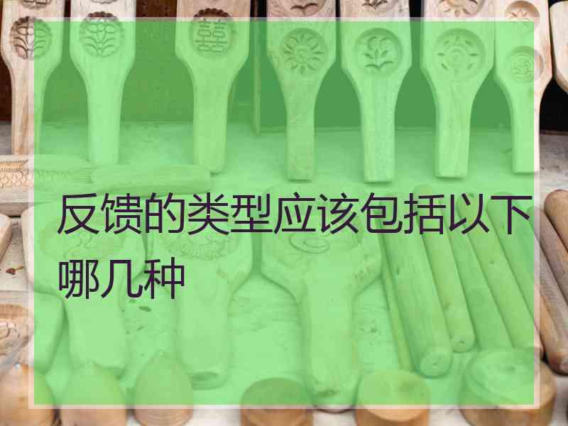 反馈的类型应该包括以下哪几种