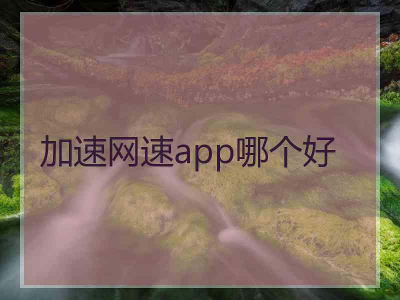 加速网速app哪个好