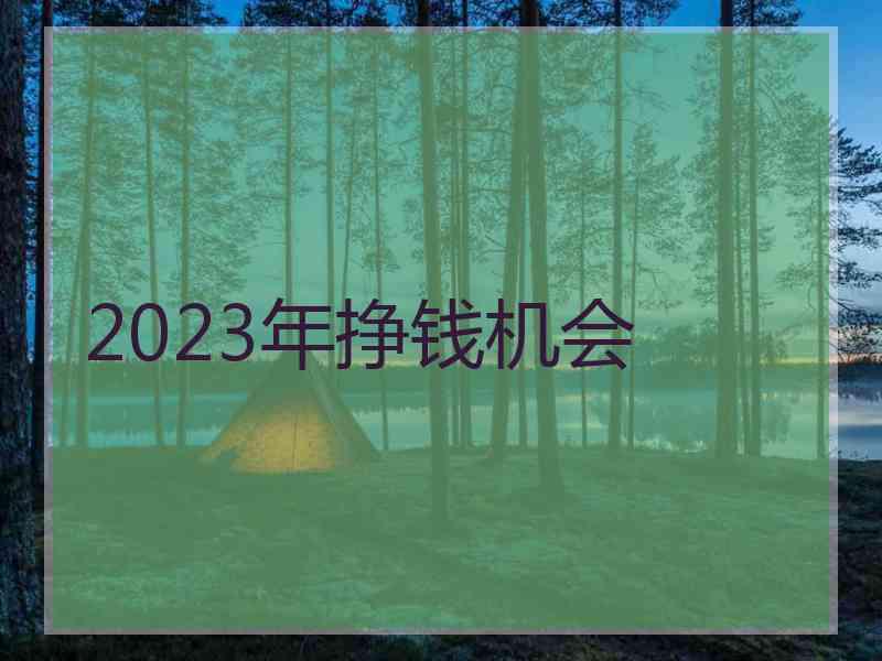 2023年挣钱机会