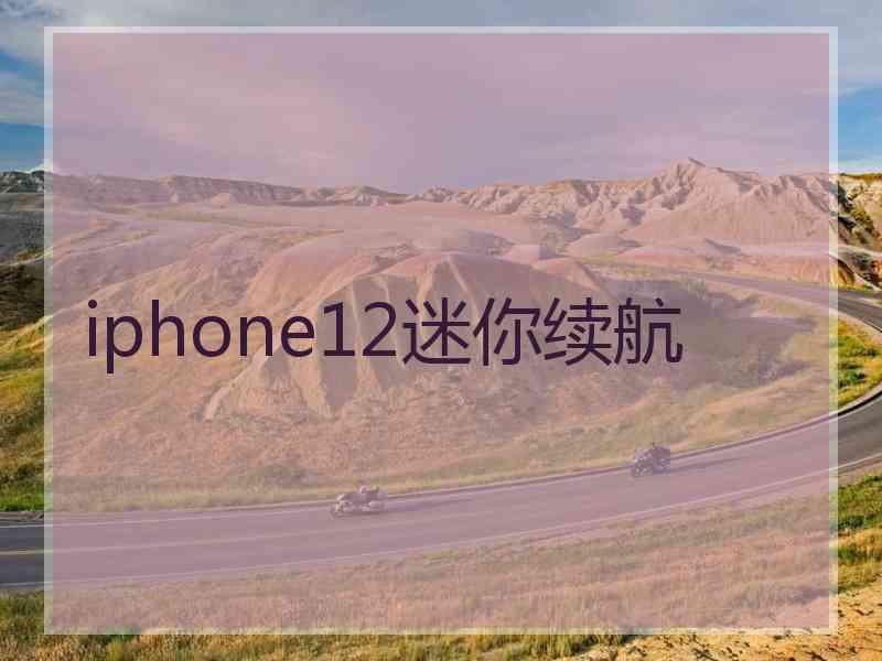 iphone12迷你续航