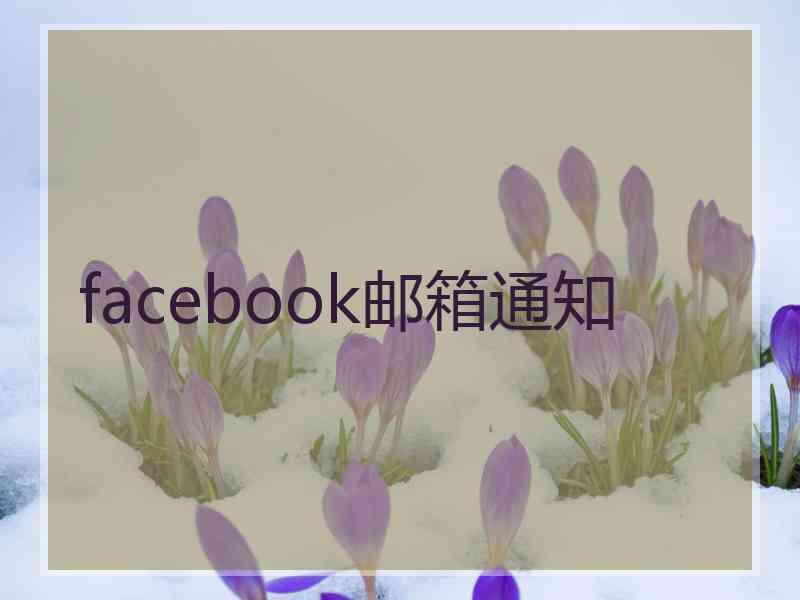 facebook邮箱通知