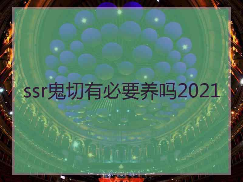 ssr鬼切有必要养吗2021