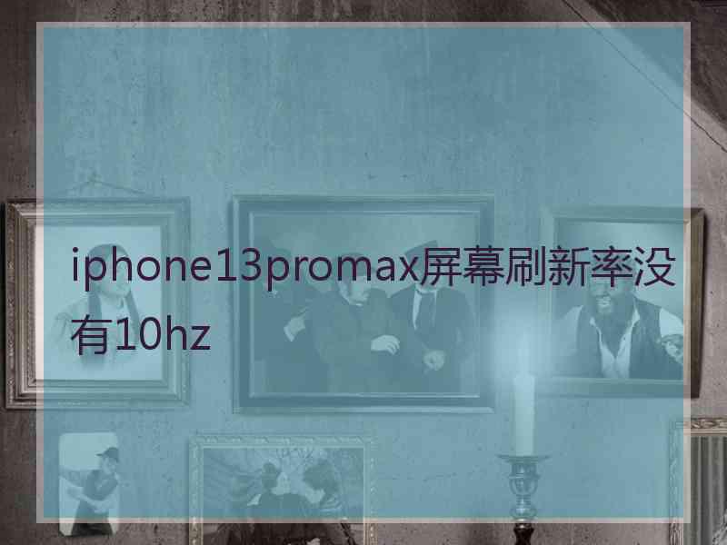 iphone13promax屏幕刷新率没有10hz