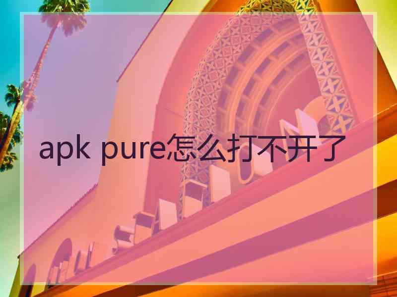 apk pure怎么打不开了