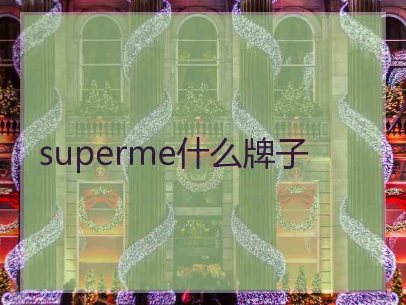 superme什么牌子