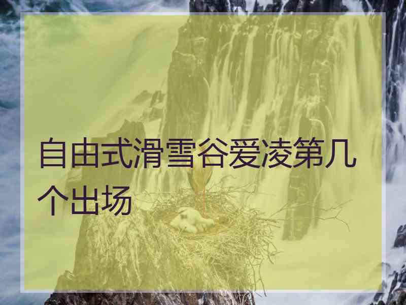 自由式滑雪谷爱凌第几个出场