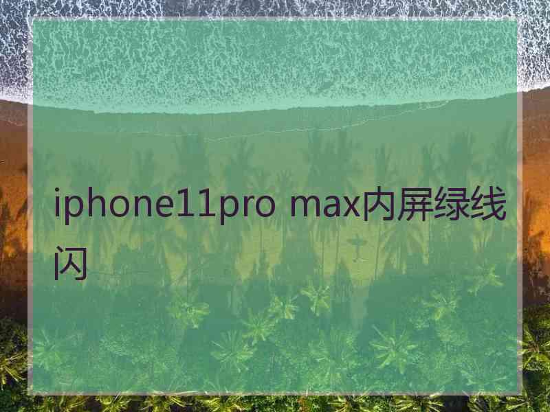 iphone11pro max内屏绿线闪