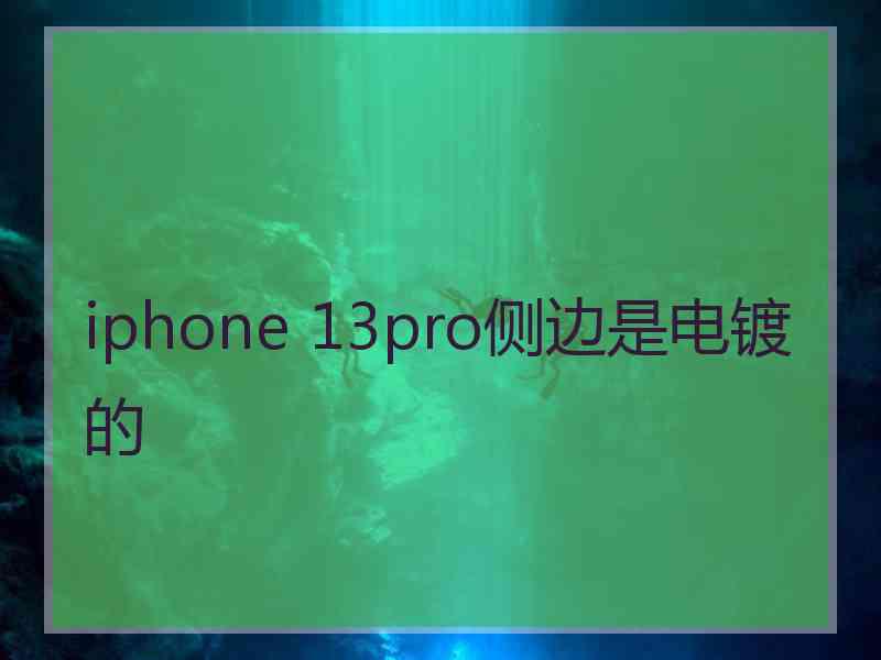 iphone 13pro侧边是电镀的