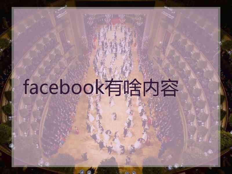 facebook有啥内容