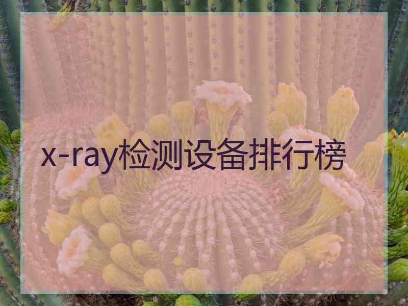 x-ray检测设备排行榜