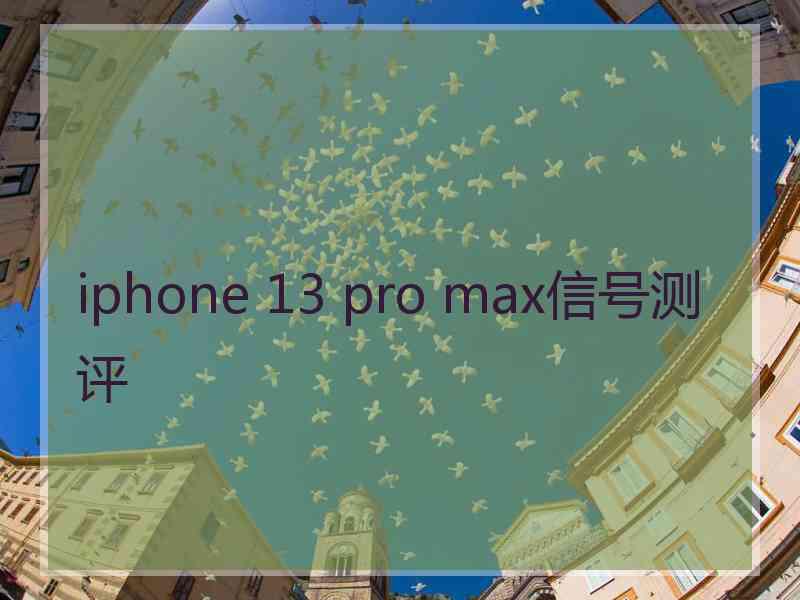 iphone 13 pro max信号测评