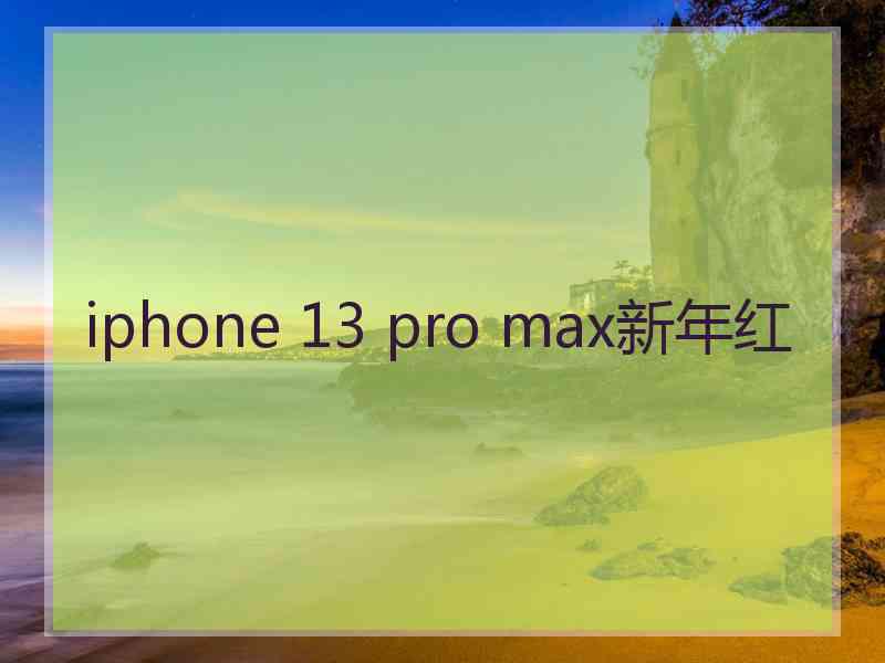 iphone 13 pro max新年红