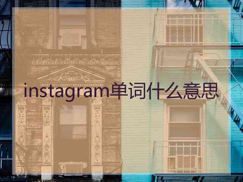 instagram单词什么意思