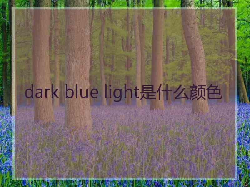 dark blue light是什么颜色