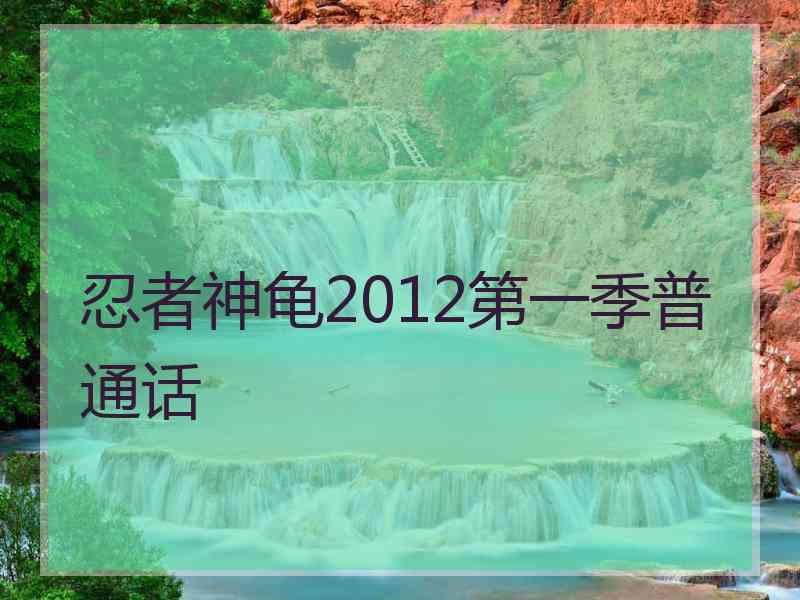 忍者神龟2012第一季普通话