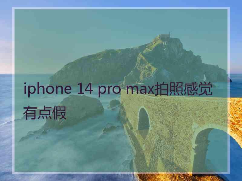 iphone 14 pro max拍照感觉有点假