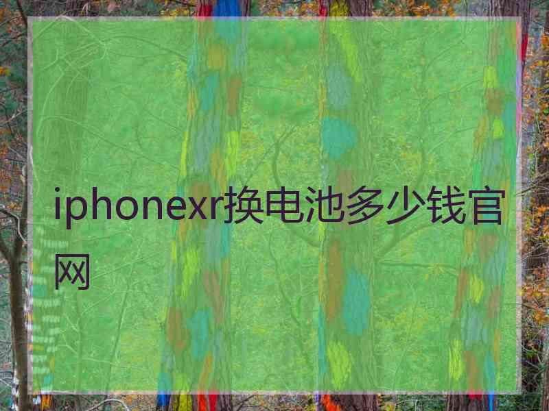 iphonexr换电池多少钱官网