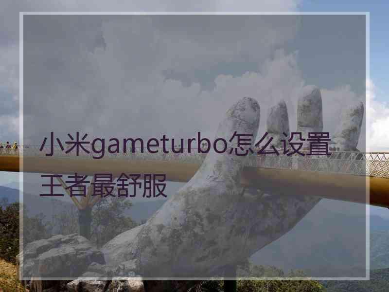 小米gameturbo怎么设置王者最舒服