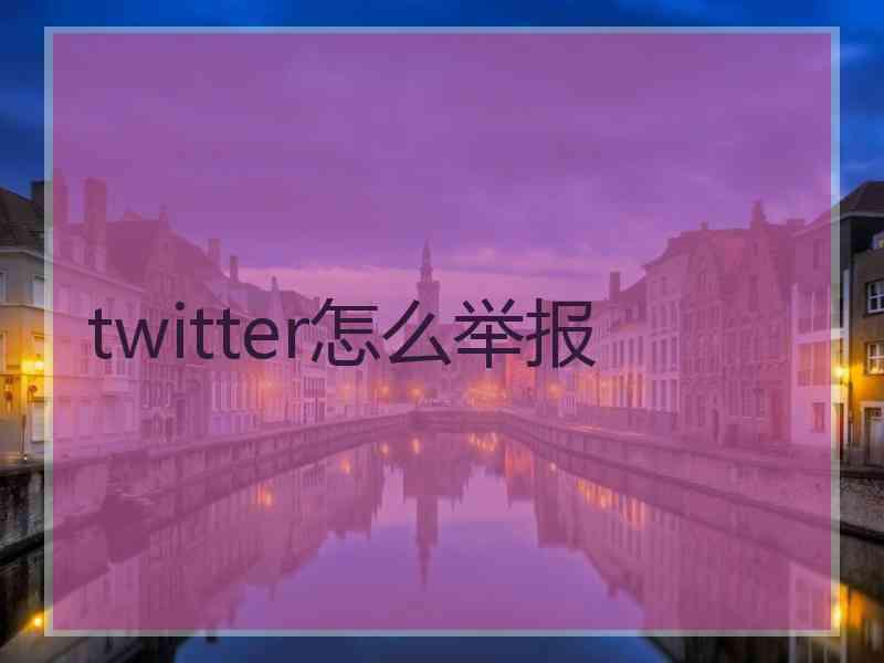 twitter怎么举报