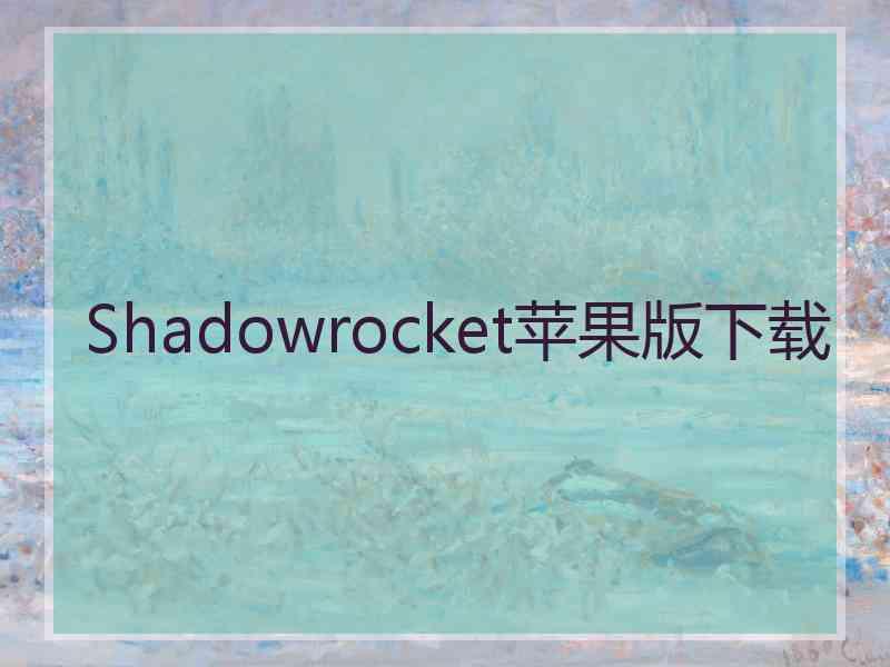 Shadowrocket苹果版下载