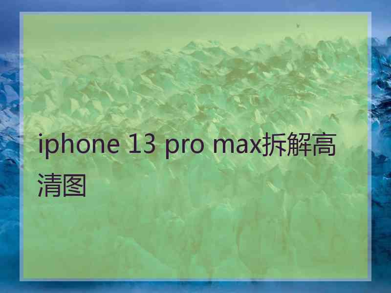 iphone 13 pro max拆解高清图