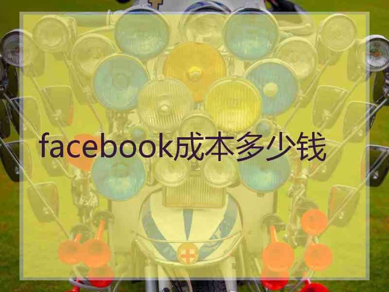 facebook成本多少钱