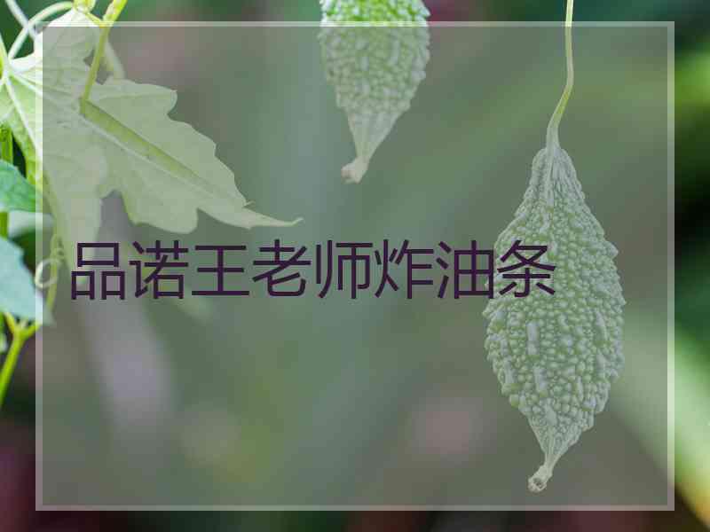 品诺王老师炸油条