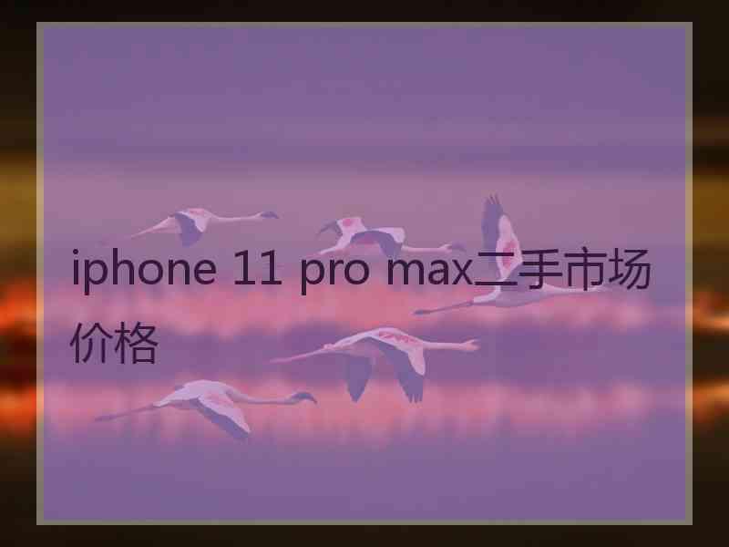 iphone 11 pro max二手市场价格